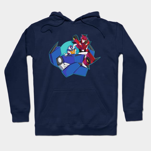 Animated Style Knock Out and Breakdown Hoodie by glitzbot